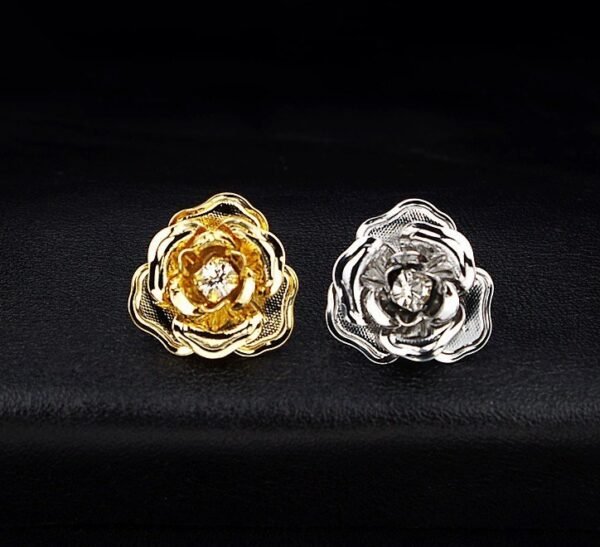Retro Camellia Zircon Needle - Image 10
