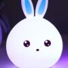 Cute Night Light Animal Rabbit Night lamps Touch Sensor Silicone LED Colorful Lights - Image 5