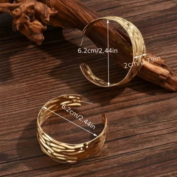 Bold Statement  Gold Hoop Earrings - Image 6