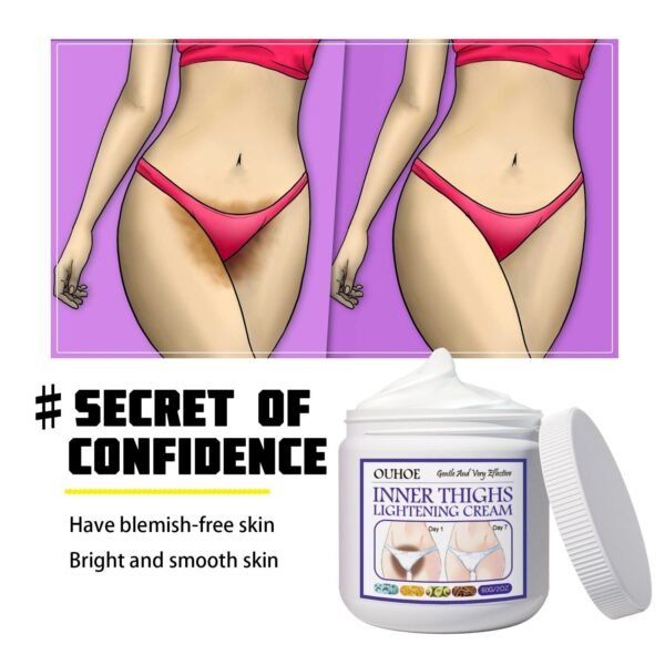 OUHOE Inner Thigh Skin Perfecting Cream Lightens Melanin Deposits On Inner Thighs, Moisturizes And Brightens Skin - Image 5