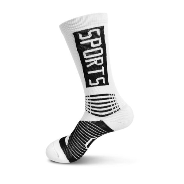 Six Pairs Of Men's And Women's Mid-calf Sports Socks, With Terry Cloth Soles For Cushioning, Suitable For Running, Golf And Other Sports. - Image 6