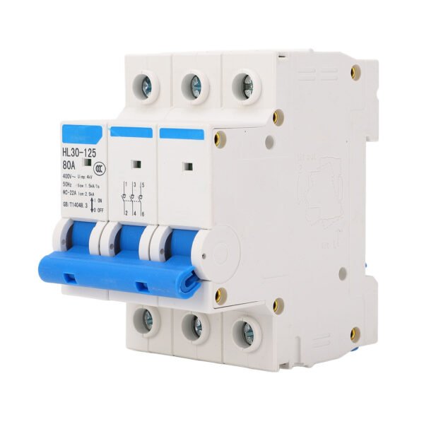 Disconnecting Switch Miniature Circuit Breaker PC Flame Retardant 3 Poles DIN Rail Mount Circuit Breaker 400V 80A - Image 9
