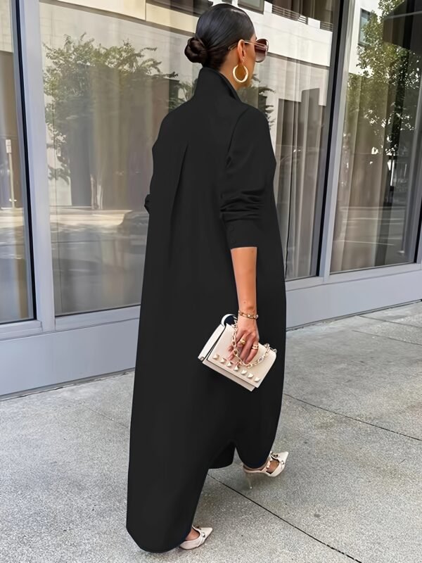 Long-sleeved Casual Shirts And Dresses With Multiple Wear Methods. - Image 8