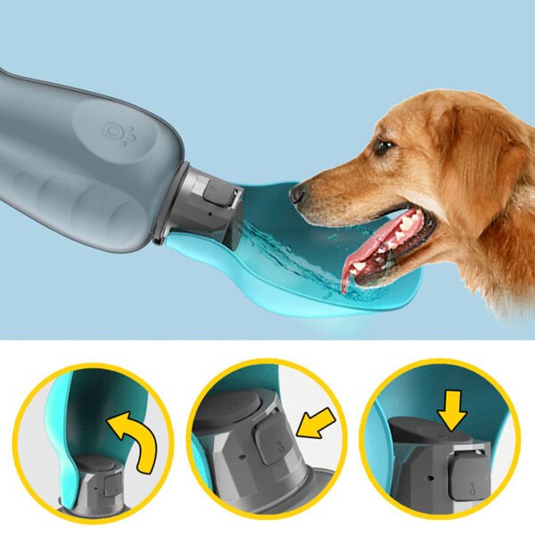 800ml Dogs Water Bottle Portable High Capacity Leakproof Pet Foldable Drinking Bowl Golden Retriever Outdoor Walking Supplies Pet Products - Image 10