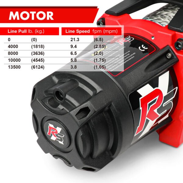 X-BULL 13500 Lb Winch Load Capacity Electric Winch - 12V DC Power Supply For Off-Road Trailers, 2-in-1 Wireless Remote Control, 13500 XRS Series - Image 6