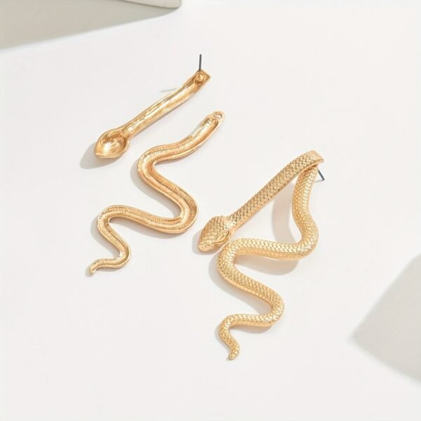 Golden Knot Pearl Drop Earrings - Image 2