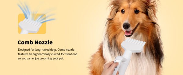 Dog Hair Dryer, 4-in-1 Dog Hair Dryer With Smart Handle, High Speed Negative Ion Dog Hair Dryer, Adjustable Wind Speed And Temperature Dog Cat Pet Hair Dryer - Image 10