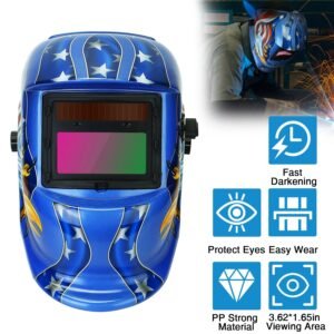 Welding Helmet Solar Powered Auto Darkening Hood With Adjustable Wide Shade Range 9-13 For Mig Tig  Weld Grinding Welder Mask
