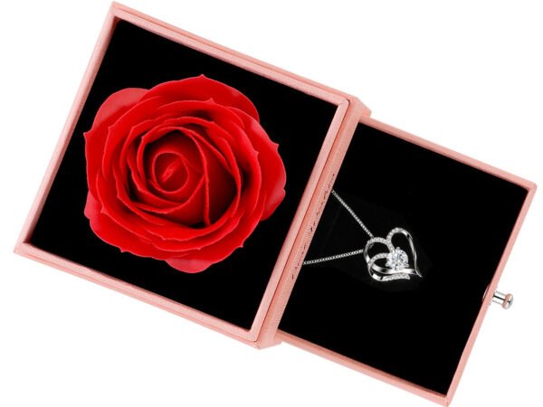 Necklace With Rose Gift Box, High-quality Delicate Jewelry Box - Image 3