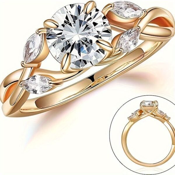 1.2ct Willow Shape Moissanite Women's Engagement Ring, 1.2ct D Color VVS1 Clarity Lab Made Wedding Rings Tree Branch Moissanite Ring Women's Gift - Image 9