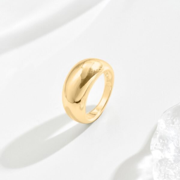 14K Gold Plated Dome Ring - Image 6