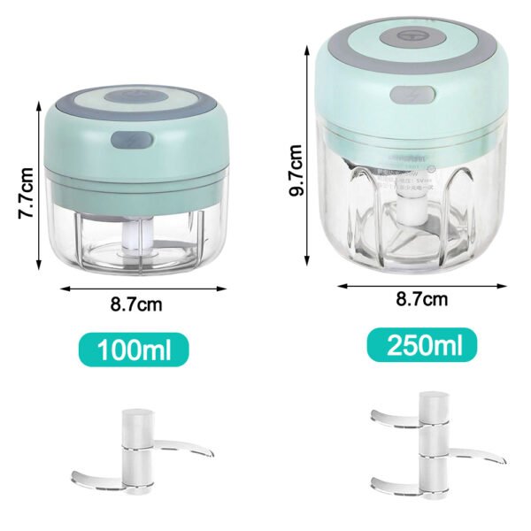 Mini Electric Garlic Chopper USB Charging Ginger Masher Machine Sturdy Durable Chili Vegetable Crusher Kitchen Tool - Image 6