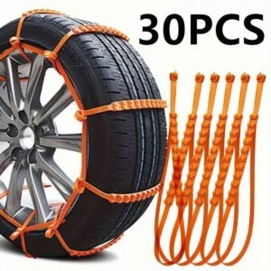 30PCS Cars Emergency Skid Chain, General Purpose Cars With Suv Trucks Do Not Hurt The Tire Tire Snow Skid Chain, Safety Protection, Easy To Cope With A Variety Of Harsh Sections