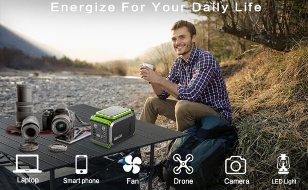 110V Camping Power Station,148Wh 200 W Solar Generator,40000mAh Emergency Power Supply Home Battery Backup For Camping - Image 10