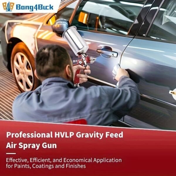 3 Nozzle HVLP Air Spray Gun Kit Auto Paint Car Primer Detail Basecoat Clearcoat - Image 6