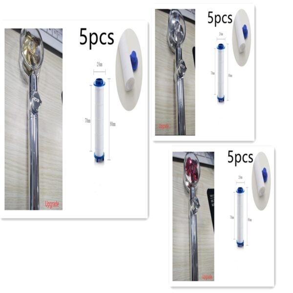 New Turbo Propeller Shower Head Water Saving High Preassure Flow 360 Degrees With Fan Extension Showerhead Rainfall With Holder - Image 9
