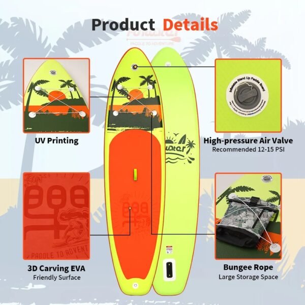 Water Skiing And Surfing, Standing Surfboard, Inflatable Surfboard - Image 3