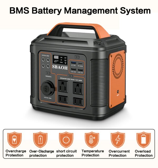 US Plug Portable Power Station P302,300W 296Wh Backup Lithium Battery,Solar Generator For Home And Outdoor Emergency Power Supply,Solar Panel Is Not Included - Image 4