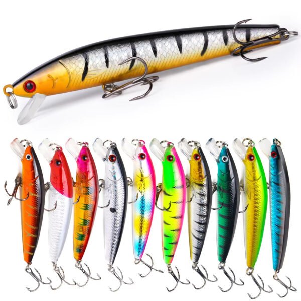 22pcs 1set Hard Lure Bait Soft Frog Popper Minnow Pencil VIB Luminous Lure Kit Durable Hooks Realistic Action Ideal - Image 2