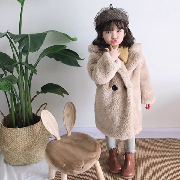 Big Kids Fur Coat In Autumn And Winter Coat - Image 4