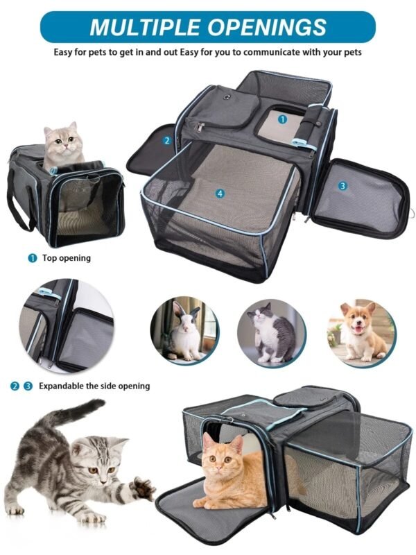 Pet Cart, Airline Approved Cat And Dog Carrier On Wheels, Expandable Rolling Pet Carrier, Dog And Cat Travel Camping - Image 5