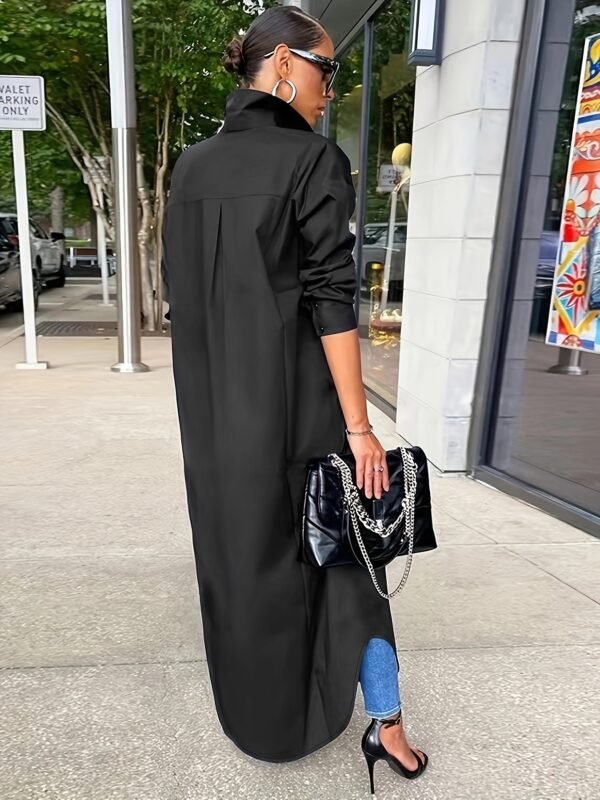 Long-sleeved Casual Shirts And Dresses With Multiple Wear Methods. - Image 4