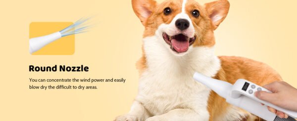 Dog Hair Dryer, 4-in-1 Dog Hair Dryer With Smart Handle, High Speed Negative Ion Dog Hair Dryer, Adjustable Wind Speed And Temperature Dog Cat Pet Hair Dryer - Image 2
