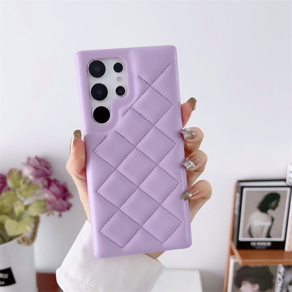 Diamond Plaid Phone Case Leather Phone Protective Case - Image 3