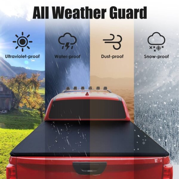 5.8FT Roll-Up Truck Bed Tonneau Cover For 2007-2013 Chevy Silverado GMC Sierra - Image 6