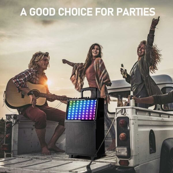 12in 60W LED Spectrum Light Bluetooth Remote Control Rod Speaker - Image 6