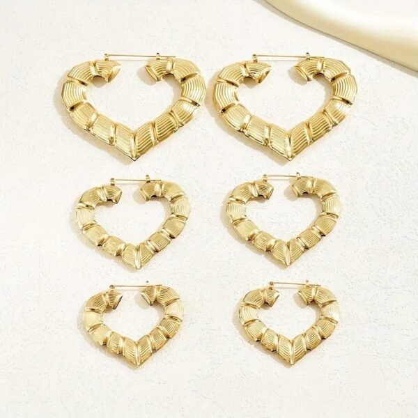 Elegant Gold-Tone Hoop Earrings Set - Timeless And Versatile - Image 3