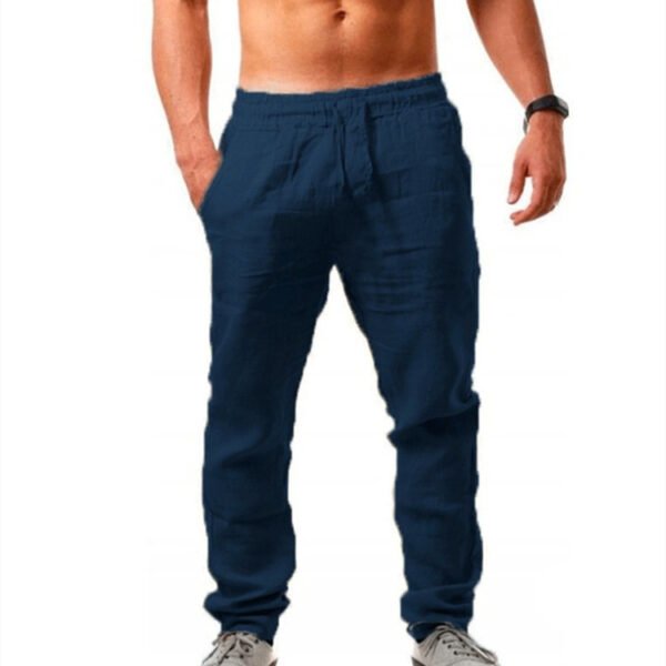 Hip Hop Breathable Cotton Linen Loose Casual Sports Pants - Image 3
