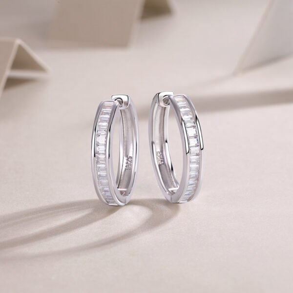 The Dawn Of Luxury Fashion Diamond Earrings Earrings Studded With Mosan Diamond Silver Jewelry - Image 2