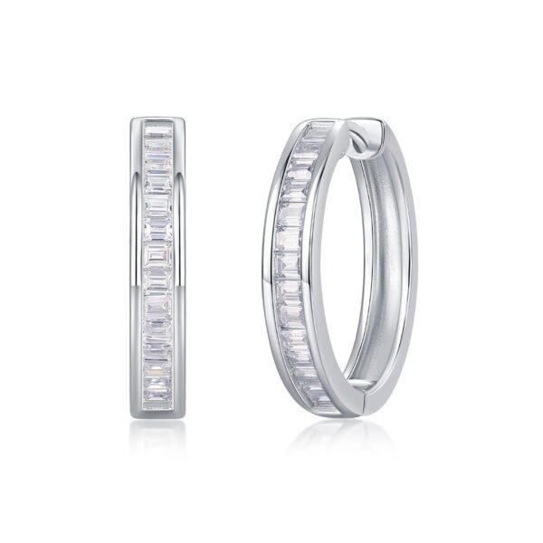 The Dawn Of Luxury Fashion Diamond Earrings Earrings Studded With Mosan Diamond Silver Jewelry - Image 4