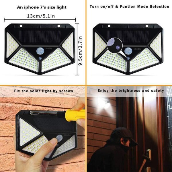 100LED solar wall light - Image 7