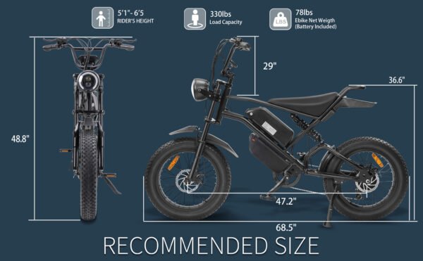 Ebike,1000W Motor,48V30Ah Battery,20 Inches,Maximum Speed 40-50KM - Image 7