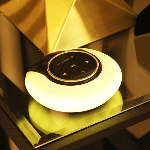 Creative Bluetooth Subwoofer Stereo Speaker LED Desk Lamp Stepless Dimming Folding Touch Atmosphere Night Light - Image 4