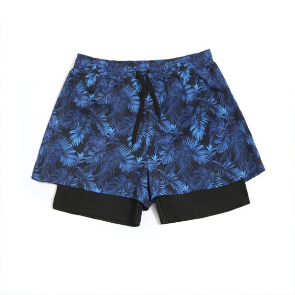 Loose Swimming Trunks Summer Printed Double Layer Beach Shorts - Image 7