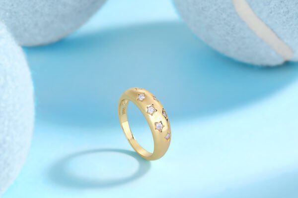 Trendy Diamond Rings, Wedding Rings, Luxury Fashion, Silver Rings Set With Moissanite - Image 4