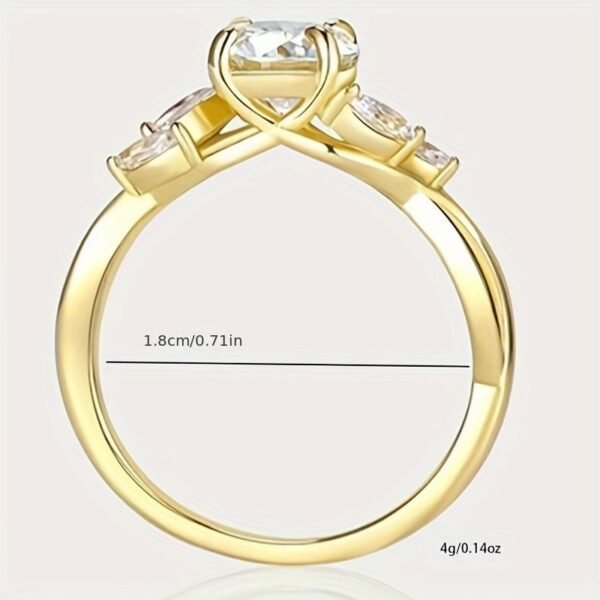 1.2ct Willow Shape Moissanite Women's Engagement Ring, 1.2ct D Color VVS1 Clarity Lab Made Wedding Rings Tree Branch Moissanite Ring Women's Gift - Image 8