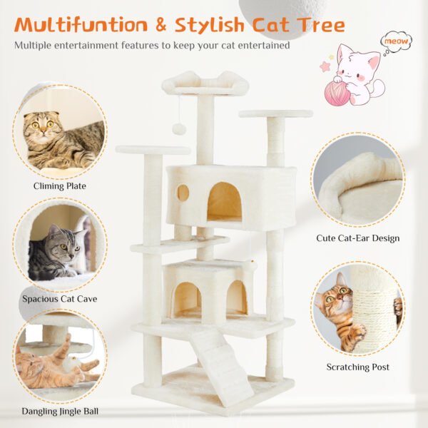 Multi Functional Cat Treehouse Cat Climbing Frame - Image 2