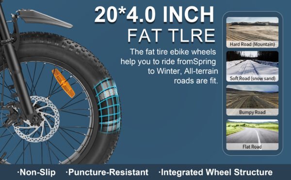 Ebike,1000W Motor,48V30Ah Battery,20 Inches,Maximum Speed 40-50KM - Image 8