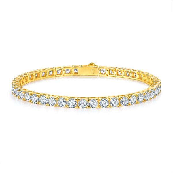 Unique Luxury Fashion Mosan Diamond S925 Silver Bracelet - Image 5