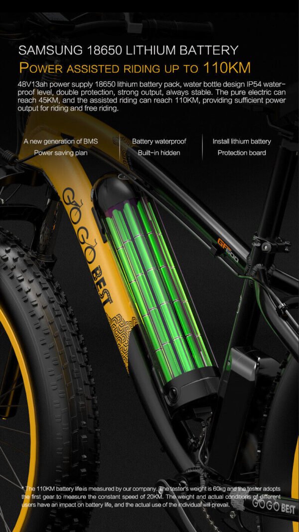 GOGOBEST GF600 Electric Bicycle E-Bike Motor 26 - Image 8