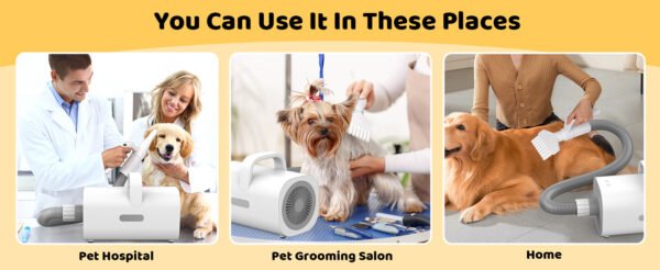 Dog Hair Dryer, 4-in-1 Dog Hair Dryer With Smart Handle, High Speed Negative Ion Dog Hair Dryer, Adjustable Wind Speed And Temperature Dog Cat Pet Hair Dryer - Image 7