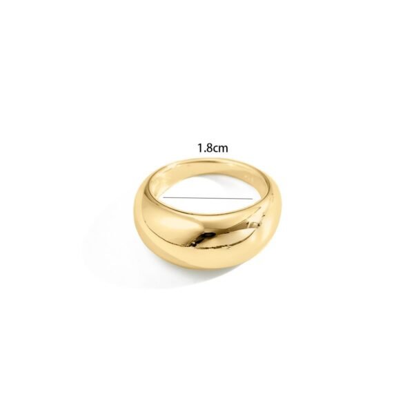 14K Gold Plated Dome Ring - Image 5