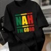 NAH I'M GOOD Boys' Casual T-Shirt - Machine Washable, Crew Neck, Geometric Pattern, Perfect For Spring Summer
