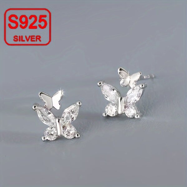 Full Body Material 925 Sterling Silver Anti Allergic Earrings - Image 3