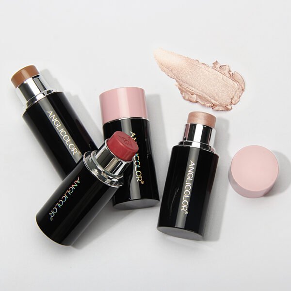 Anglicolor Highlighter Long Lasting,Contour Stick Makeup Naturally,Blush Makeup Smoothing,High Color Rendering,Easy To Mix,Vegan & Cruelty-Fre - Image 5