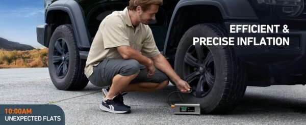 Jump Starter With Air Compressor And Air Pump, 2500A Battery Jump Starter With 150PSI Tire Inflator, Up To 7.5L Gas   5.0L Diesel Engine, 2 LED Screen For Car Tires, Air Mattress, Inflatables - Image 10